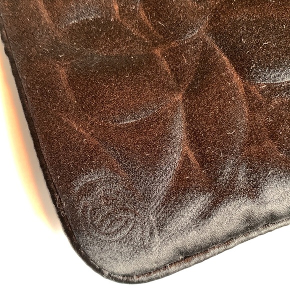 CHANEL 🖤 Vintage Silk Satin Camellia Flower Silver Chain Top Handle Mini Bag - Picture 9 of 14